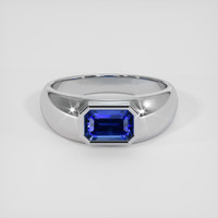 2.57 Ct. Blue Sapphire Ring, 18K White Gold 1