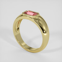 0.78 Ct. Pink Tourmaline Ring, 10K Yellow Gold 2