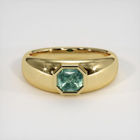0.82 Ct. Bluish Green Sapphire Ring, 10K Yellow Gold 1