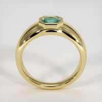 0.82 Ct. Bluish Green Sapphire Ring, 10K Yellow Gold 3