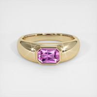 0.84 Ct. Purple Sapphire Ring, 14K Yellow Gold 1