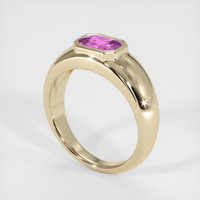 0.84 Ct. Purple Sapphire Ring, 14K Yellow Gold 2