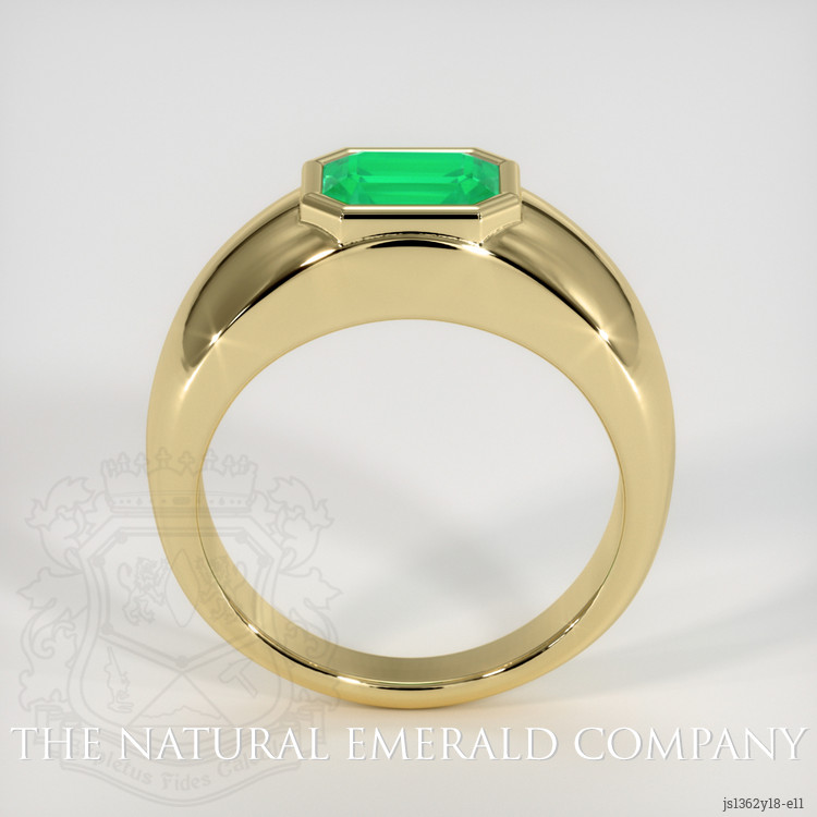 Men's Emerald Ring 0.86 Ct. 18K Yellow Gold | The Natural Emerald Company