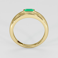 0.43 Ct. Emerald Ring, 18K Yellow Gold 3