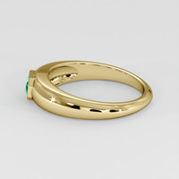 0.43 Ct. Emerald Ring, 18K Yellow Gold 4