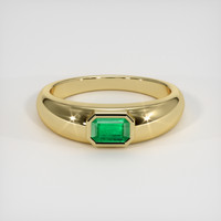0.33 Ct. Emerald Ring, 18K Yellow Gold 1