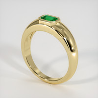 0.33 Ct. Emerald Ring, 18K Yellow Gold 2