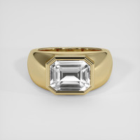 4.51 Ct. White Sapphire Ring, 18K Yellow Gold 1