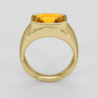 6.06 Ct. Yellowish Orange Sapphire Ring, 18K Yellow Gold 3