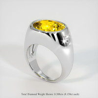 7.92 Ct. Yellow Sapphire Ring, Platinum 950 2