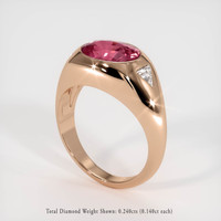 2.39 Ct. Sapphire Ring, 18K Rose Gold 2