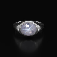 7.46 Ct. Sapphire Ring, 14K White Gold 1