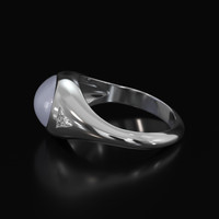 7.46 Ct. Grey Sapphire Ring, 14K White Gold 4
