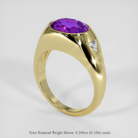 2.43 Ct. Purple Amethyst Ring, 14K Yellow Gold 2