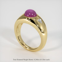 2.85 Ct. Pink Sapphire Ring, 14K Yellow Gold 2