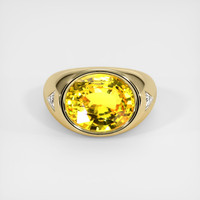 7.92 Ct. Yellow Sapphire Ring, 14K Yellow Gold 1