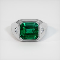 6.64 Ct. Emerald   Ring, Platinum 950 1