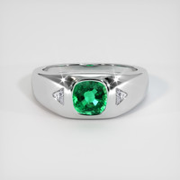 2.18 Ct. Emerald Ring, Platinum 950 1