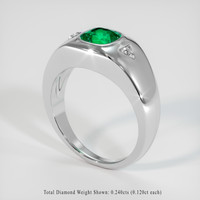 2.18 Ct. Emerald Ring, Platinum 950 2