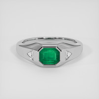 0.75 Ct. Emerald Ring, Platinum 950 1