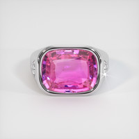 8.71 Ct. Pink Sapphire Ring, Platinum 950 1