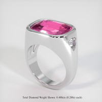 8.71 Ct. Pink Sapphire Ring, Platinum 950 2