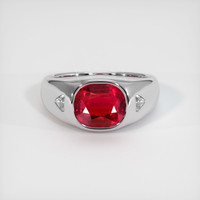 2.98 Ct. Ruby Ring, Platinum 950 1
