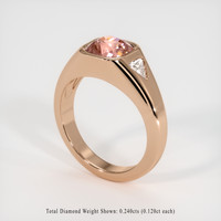 2.33 Ct. Padparadscha Sapphire Ring, 14K Rose Gold 2