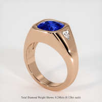 3.56 Ct. Sapphire Ring, 18K Rose Gold 2