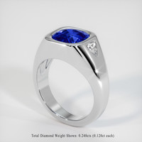 3.56 Ct. Sapphire Ring, 14K White Gold 2