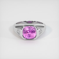 3.53 Ct. Sapphire Ring, 14K White Gold 1