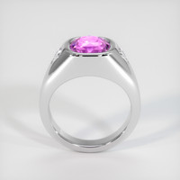 3.53 Ct. Pink Sapphire Ring, 14K White Gold 3