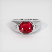 2.98 Ct. Ruby Ring, 14K White Gold 1