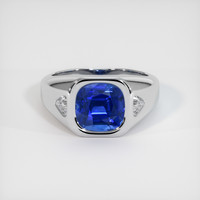 3.56 Ct. Sapphire Ring, 18K White Gold 1