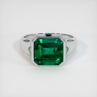 6.64 Ct. Emerald Ring, 18K White Gold 1