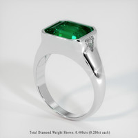 6.64 Ct. Emerald Ring, 18K White Gold 2