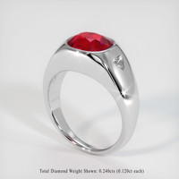 2.98 Ct. Ruby Ring, 18K White Gold 2