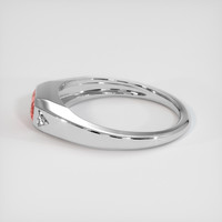 1.13 Ct. Padparadscha Sapphire Ring, 18K White Gold 4