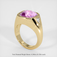 6.64 Ct. Pink Sapphire Ring, 14K Yellow Gold 2