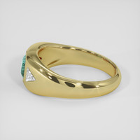 0.88 Ct. Bluish Green Sapphire Ring, 14K Yellow Gold 4