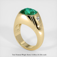 4.09 Ct. Emerald Ring, 18K Yellow Gold 2