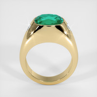 4.09 Ct. Emerald Ring, 18K Yellow Gold 3