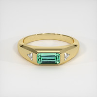 0.81 Ct. Emerald Ring, 18K Yellow Gold 1