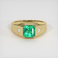 2.46 Ct. Emerald Ring, 18K Yellow Gold 1