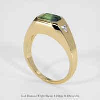 2.54 Ct. Bi Color Sapphire Ring, 18K Yellow Gold 2