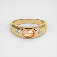 0.64 Ct. Sapphire Ring, 18K Yellow Gold 1