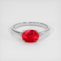 1.54 Ct. Ruby Ring, Platinum 950 1