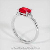 1.54 Ct. Ruby Ring, Platinum 950 2