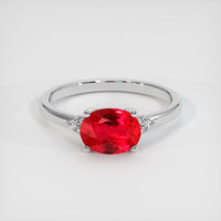 1.41 Ct. Ruby Ring, Platinum 950 1