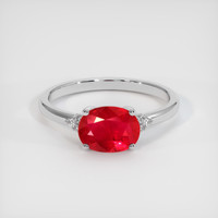 1.14 Ct. Ruby Ring, Platinum 950 1